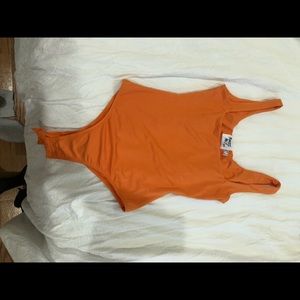 Princess Polly orange bodysuit
